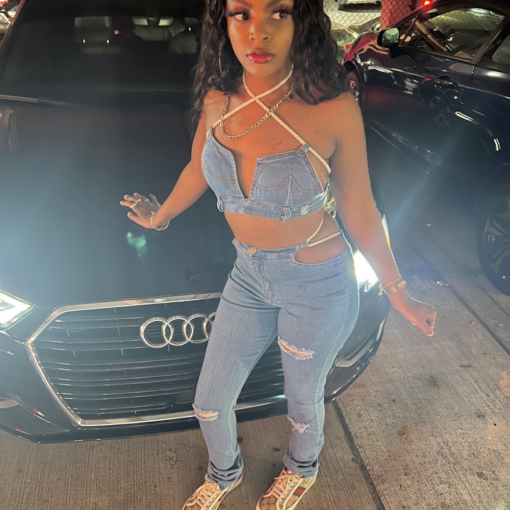 Two piece Jean Outfit